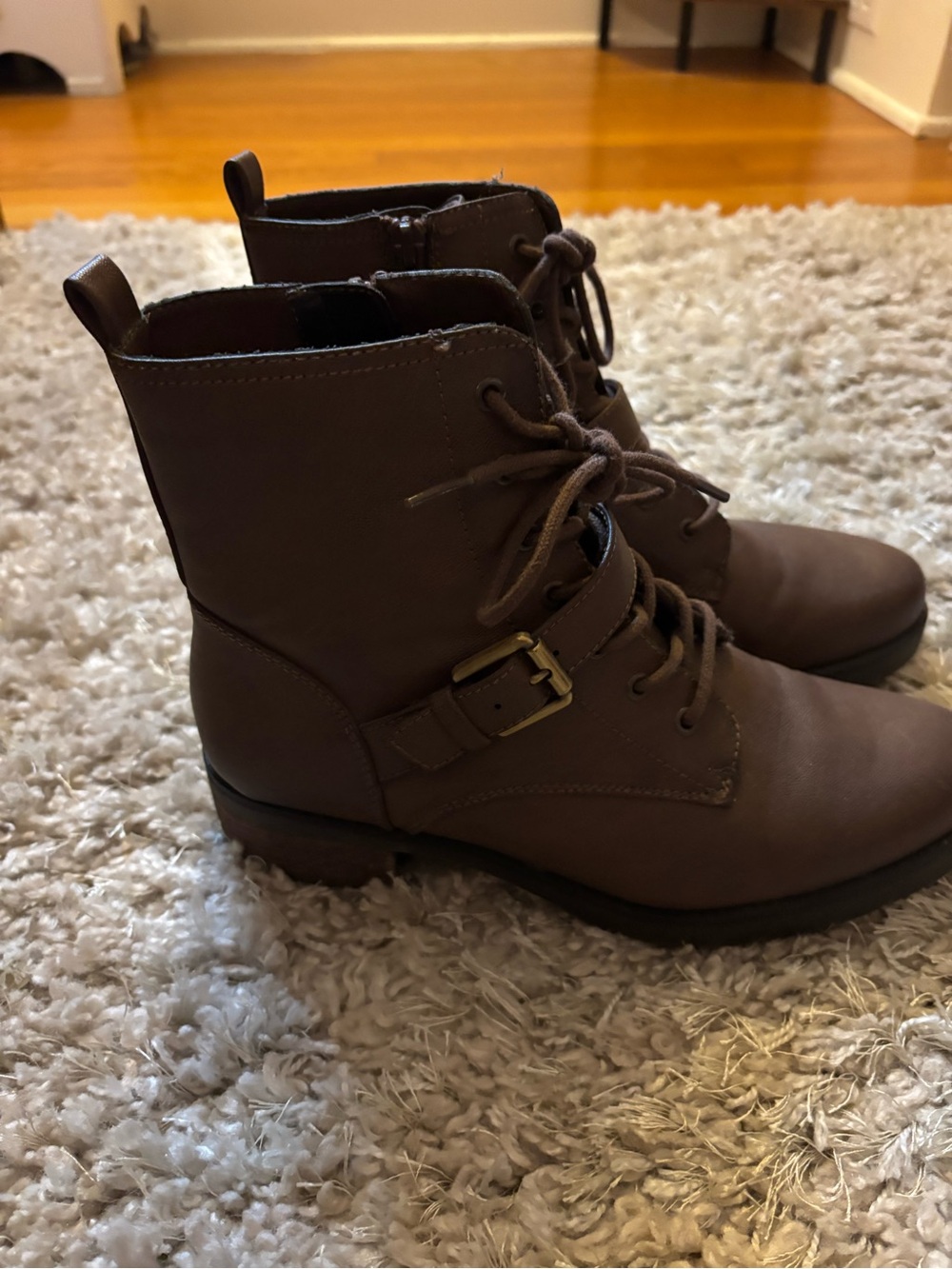 Soul Naturalizer Women’s Brown Lace-Up Ankle Boots with Buckle
